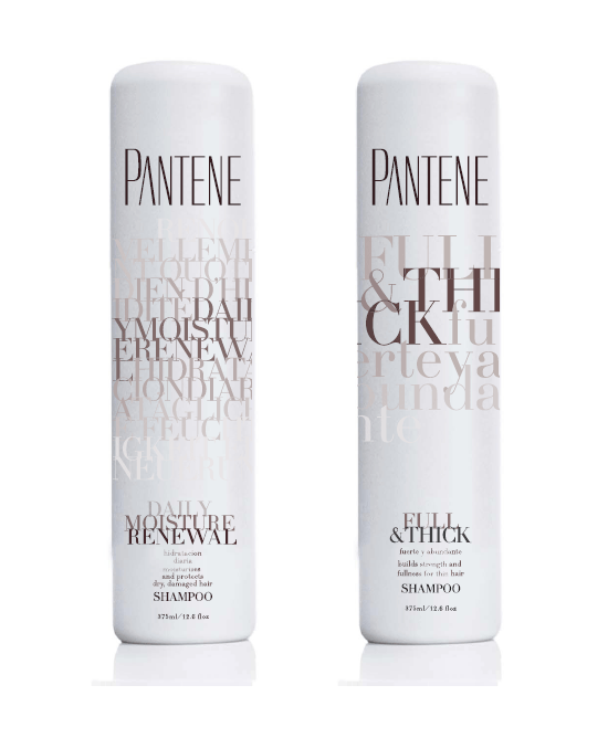 sketches for Pantene branding and packaging