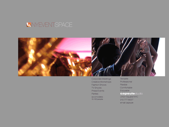 New York Event Space web design 7c