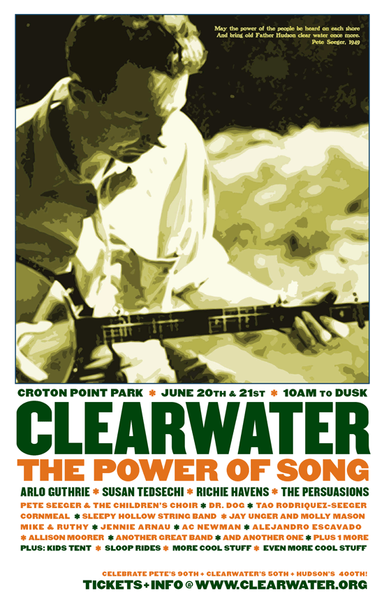 Pete Seeger variation of clearwater poster