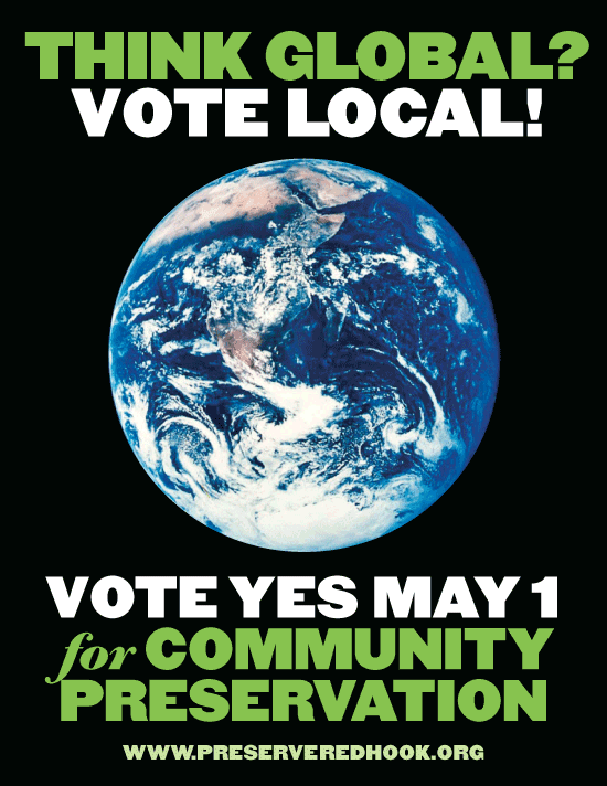 election poster design for Red Hook Community Preservation Act-earth 2