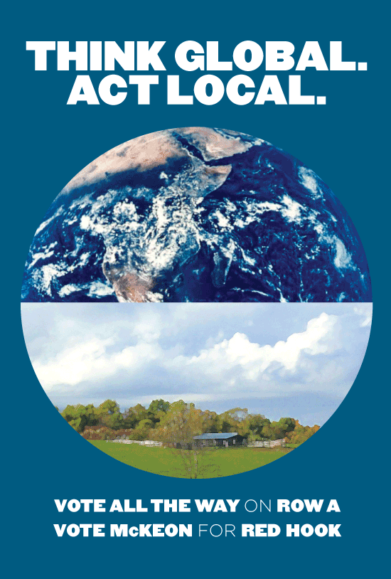 Think Global Act Local postcard